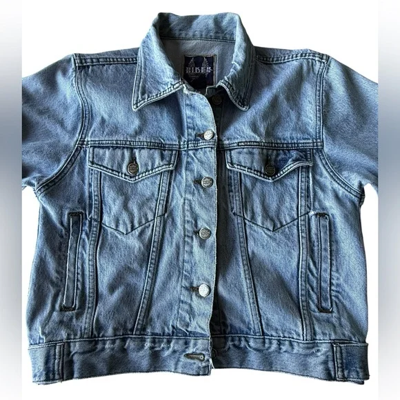 Vintage 90s Harley Davidson Denim Trucker Jacket, Women’s Small embroidered - Picture 3 of 12